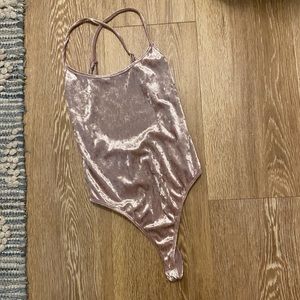 Velvet body suit